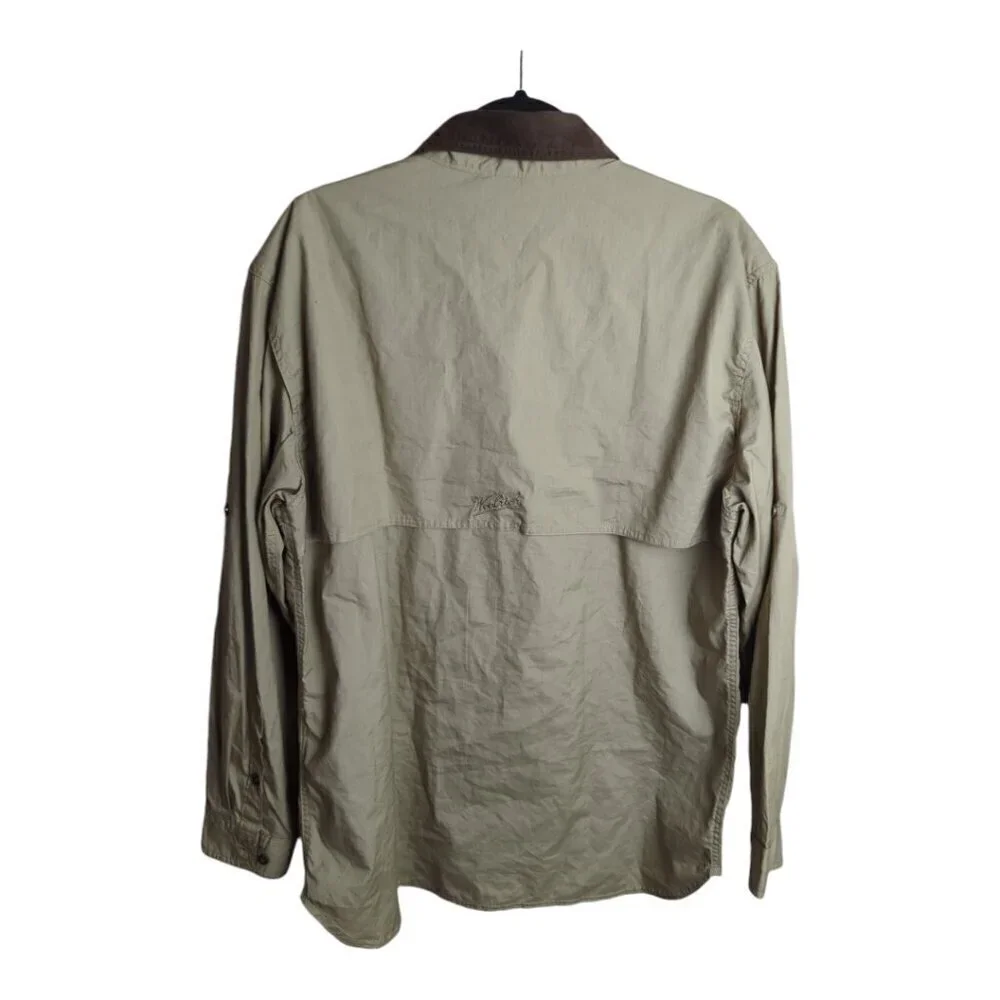 WOOLRICH Size L Men's Hunting Shooting Shirt Insulated Pads  Khaki Sportsman - Picture 2 of 13